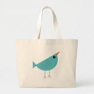Bolsa Tote Grande Arte Adorável e Caprichosa de Pássaros da Natureza