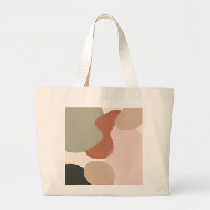 Bolsa Tote Grande Arte de Blob Orgânico Abstrato – Minimalista Moder