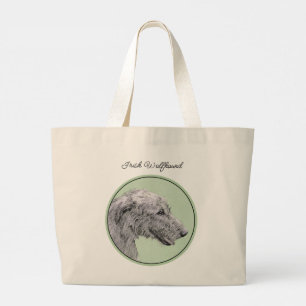 Bolsa Tote Grande Arte de Cão Original para pintura de Cinzas de Wol