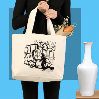 Bolsa Tote Grande Arte de Rua de Londres, Samurai, Arte Criativo