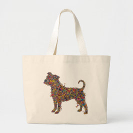 Bolsa Tote Grande Arte de Silhueta de Borboleta Bully | Mãe de Cacho