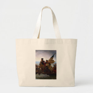 Bolsa Tote Grande Arte de Washington Cruzando o Delaware