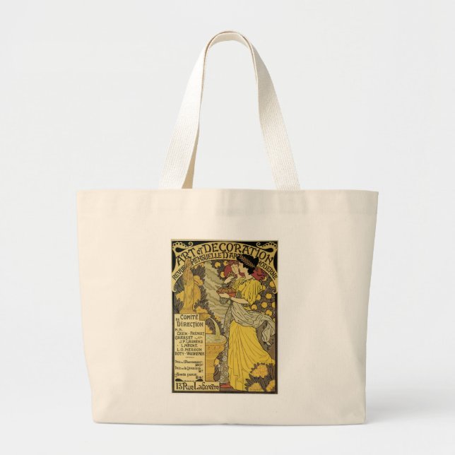 Bolsa Tote Grande Arte e decoração (Frente)