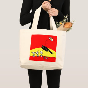 Bolsa Tote Grande Arte engraçada dos desenhos animados da ginástic