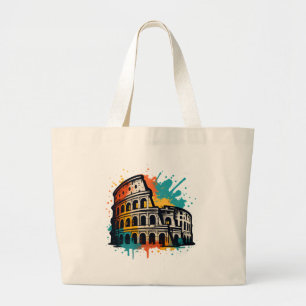 Bolsa Tote Grande Arte na Rua Colosseum - Marco Roma Colorido