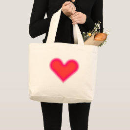 Bolsa Tote Grande Arte Óptica de Coração Rosa Feminino
