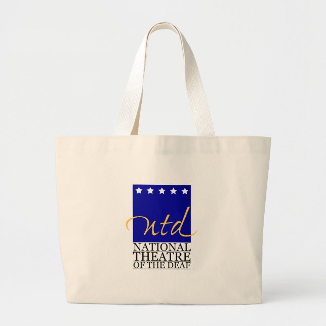 Bolsa Tote Grande Artigos do logotipo de NTD (Frente)