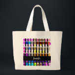 Bolsa Tote Grande Artista de paleta de cores aquáticas modernas<br><div class="desc">Artista de paleta de cores aquáticas modernas Large Tote Bag. Você pode adicionar seu próprio nome para personalizar. Belo saco para todos os seus suprimentos de arte.</div>