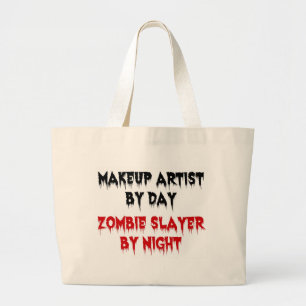 Bolsa Tote Grande Artista Makeup por Day Zombie Slayer by Night
