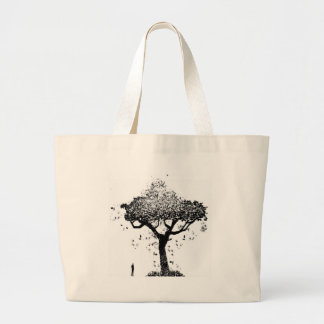 Bolsa Tote Grande Árvore da cinza