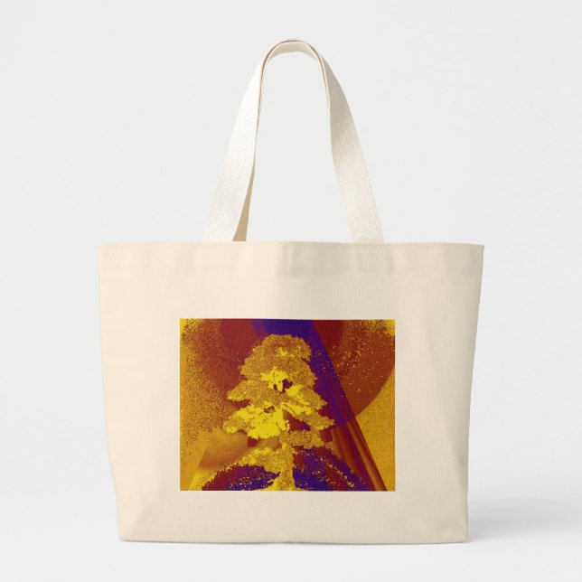 Bolsa Tote Grande Árvore da matéria da vida (Frente)
