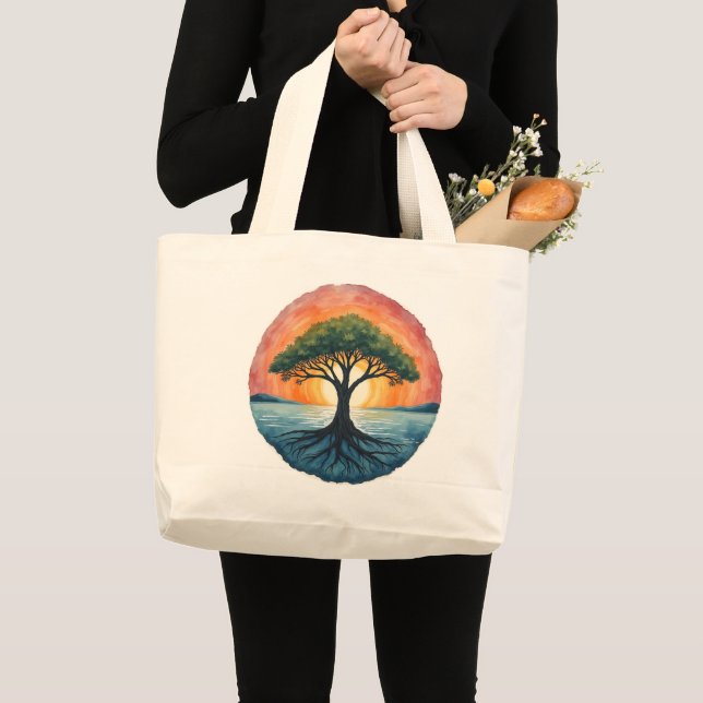 BOLSA TOTE GRANDE ÁRVORE DA VIDA (Frente (produto))