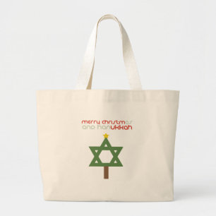 BOLSA TOTE GRANDE ÁRVORE DE CHRISTMUKKAH