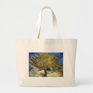 Bolsa Tote Grande Árvore de Morango de Vincent Van Gogh