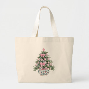 Bolsa Tote Grande Árvore de Natal da China pré-ppy