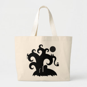 Bolsa Tote Grande Árvore do Dia das Bruxas