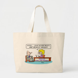 Bolsa Tote Grande árvore genealógica de Benedict arnold da cabine