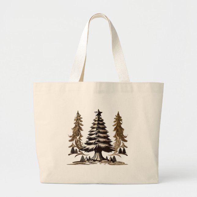 Bolsa Tote Grande Árvore Mágica (Frente)