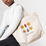 Bolsa Tote Grande Árvores de outono minimalistas<br><div class="desc">Árvores de outono minimalistas Grande Saco de Tote</div>
