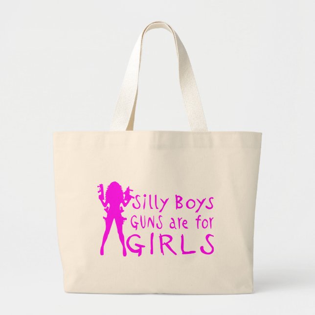 BOLSA TOTE GRANDE AS ARMAS SÃO PARA MENINAS (Frente)