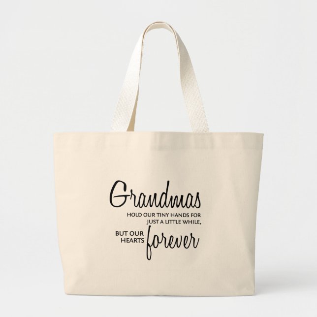 Bolsa Tote Grande As avós enegrecem para sempre (Frente)