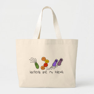 Bolsa Tote Grande As bactérias são meus amigos