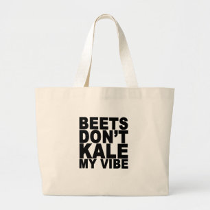 Bolsa Tote Grande As beterrabas não fazem couve minha impressão