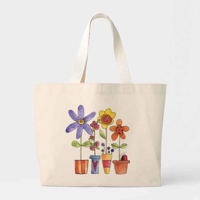 Bolsa Tote Grande as bolsas de canvas (Frente)