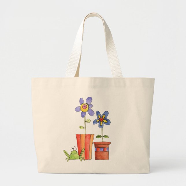 Bolsa Tote Grande as bolsas de canvas (Frente)