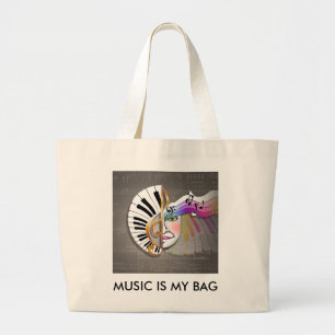 Bolsa Tote Grande As BOLSAS & os BOLSAS da máscara da música