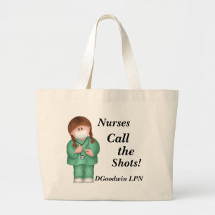 Bolsa Tote Grande As enfermeiras chamam os tiros! Sacola
