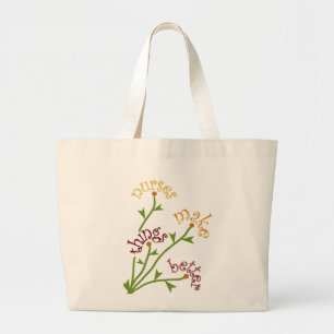 Bolsa Tote Grande As enfermeiras fazem a coisas a melhor sacola do