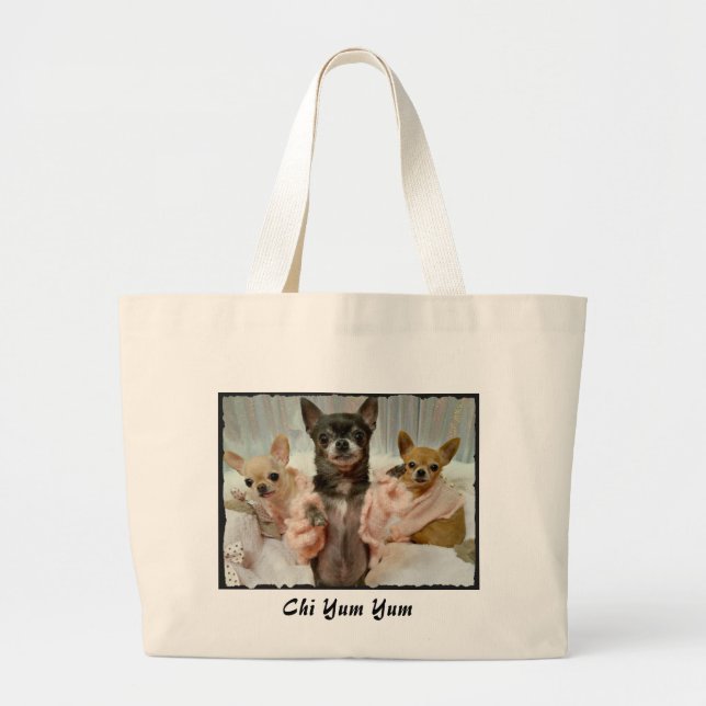 Bolsa Tote Grande As meninas apenas querem comprar (Frente)