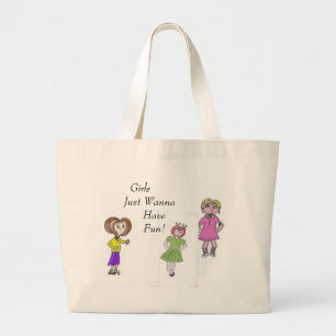 Bolsa Tote Grande As meninas apenas querem ter o divertimento!