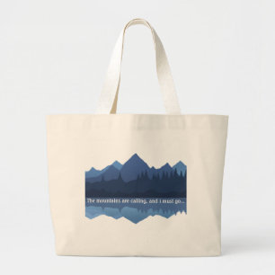Bolsa Tote Grande As montanhas estão chamando... Comprando a barra d