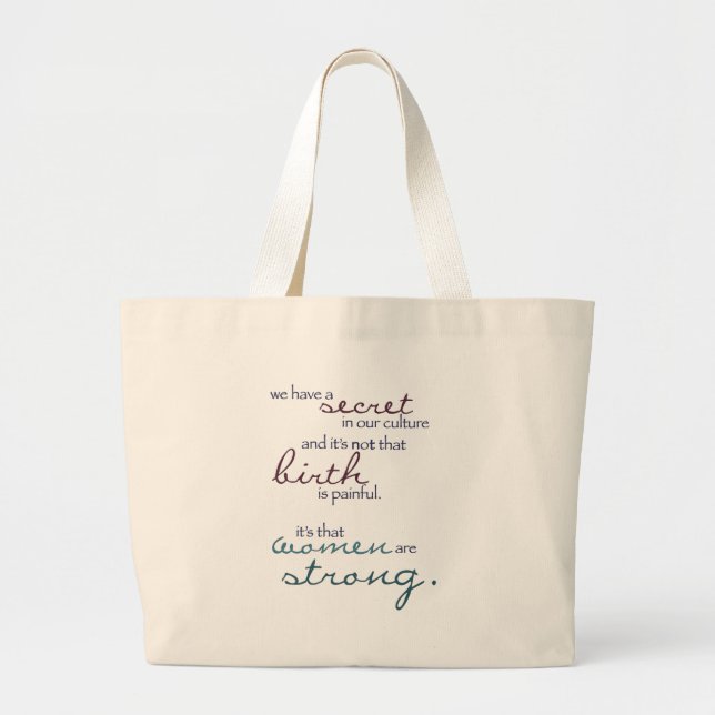 Bolsa Tote Grande as mulheres são fortes (Frente)