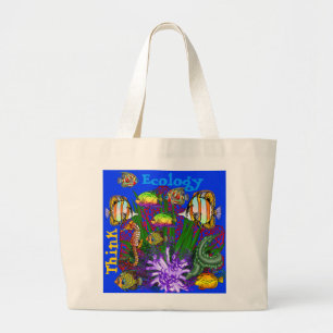 Bolsa Tote Grande As sacolas de Seaquarium pensam a ecologia