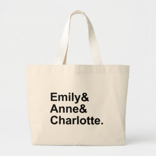 Bolsa Tote Grande As Três Irmãs Bronte   Emily Charlotte Anne