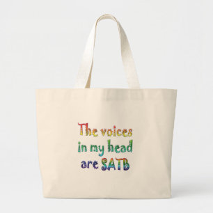 Bolsa Tote Grande As vozes em minha cabeça são SATB