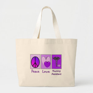 Bolsa Tote Grande Assistente dos cuidados do amor da paz