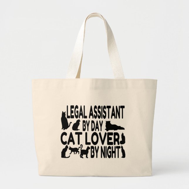 Bolsa Tote Grande Assistente Jurídico Cat Lover (Frente)