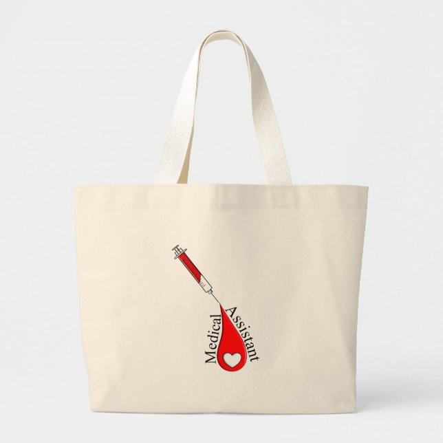 Bolsa Tote Grande Assistente Médico de Arte de Lixo (Frente)