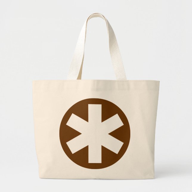 Bolsa Tote Grande Asterisco - Castanho (Frente)