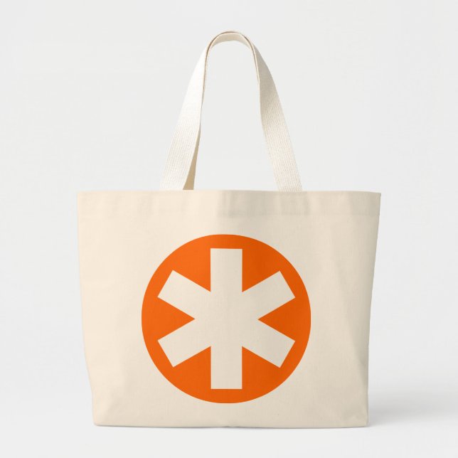 Bolsa Tote Grande Asterisco - Laranja (Frente)