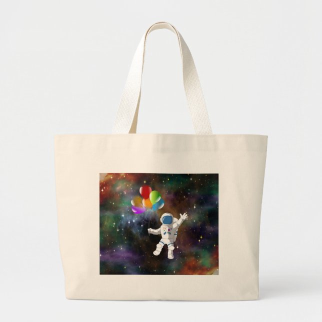 Bolsa Tote Grande Astronauta com Balões (Frente)