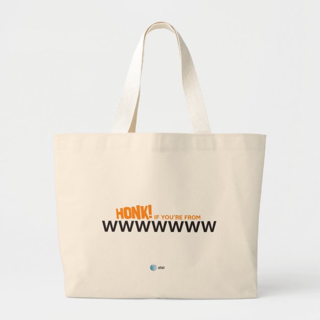 Bolsa Tote Grande AT&T honk o saco (Frente)