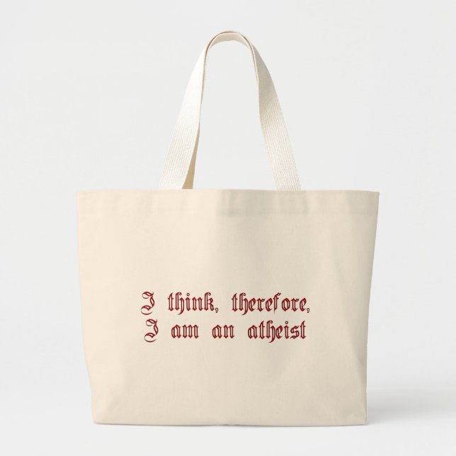 Bolsa Tote Grande Atheist Cogito (Frente)