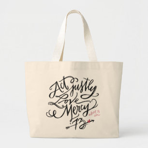 Bolsa Tote Grande Ato justa. Compaixão do amor. /Abort73.com