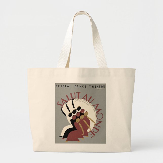 Bolsa Tote Grande Au Monde de Salut (Frente)