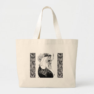 Bolsa Tote Grande Aubrey Beardsley A Saia do Pavão Art Nouveau